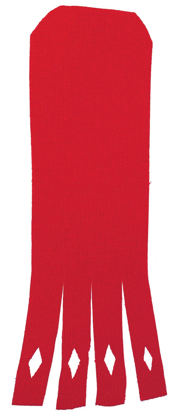 Lymphatic-shape tape template cut into strips