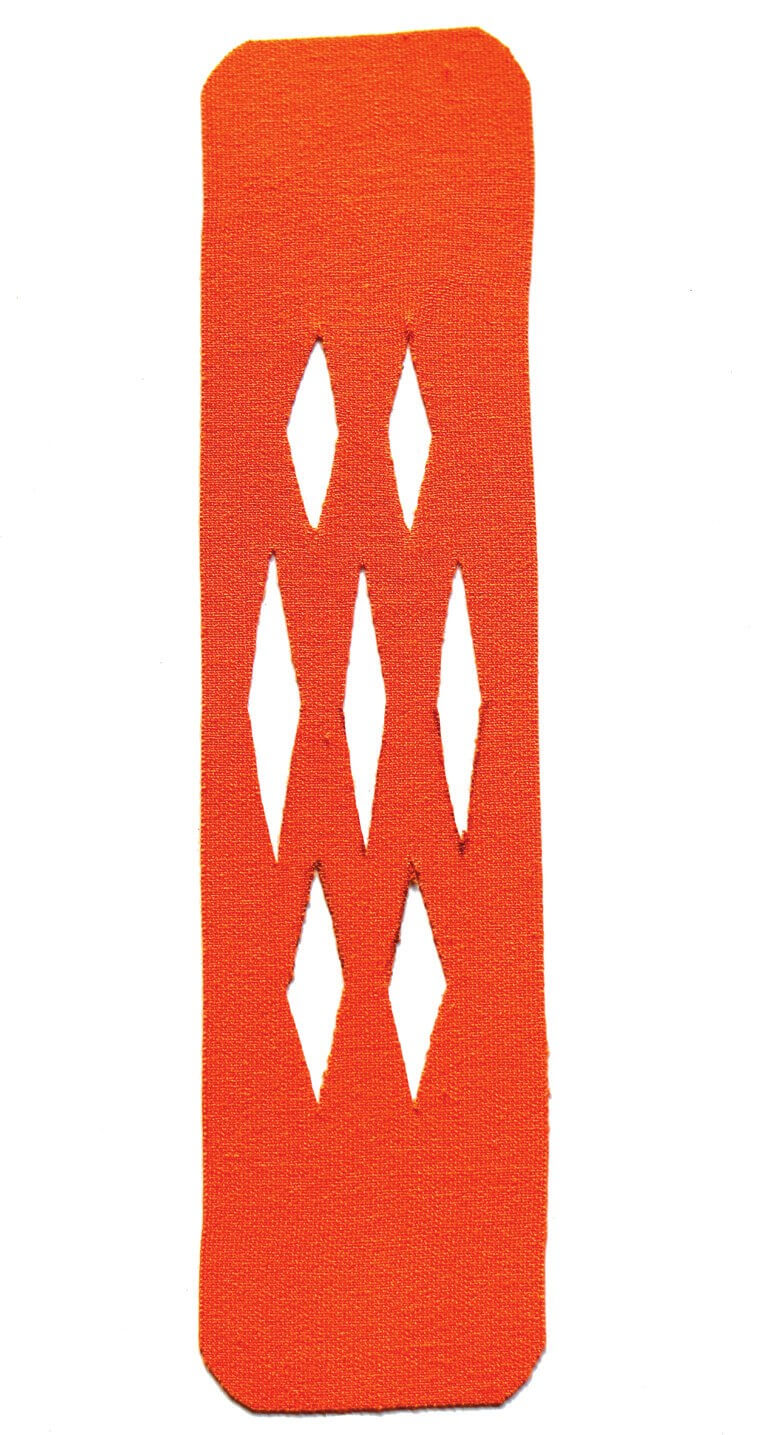 The Basket shape kinesiology tape cut