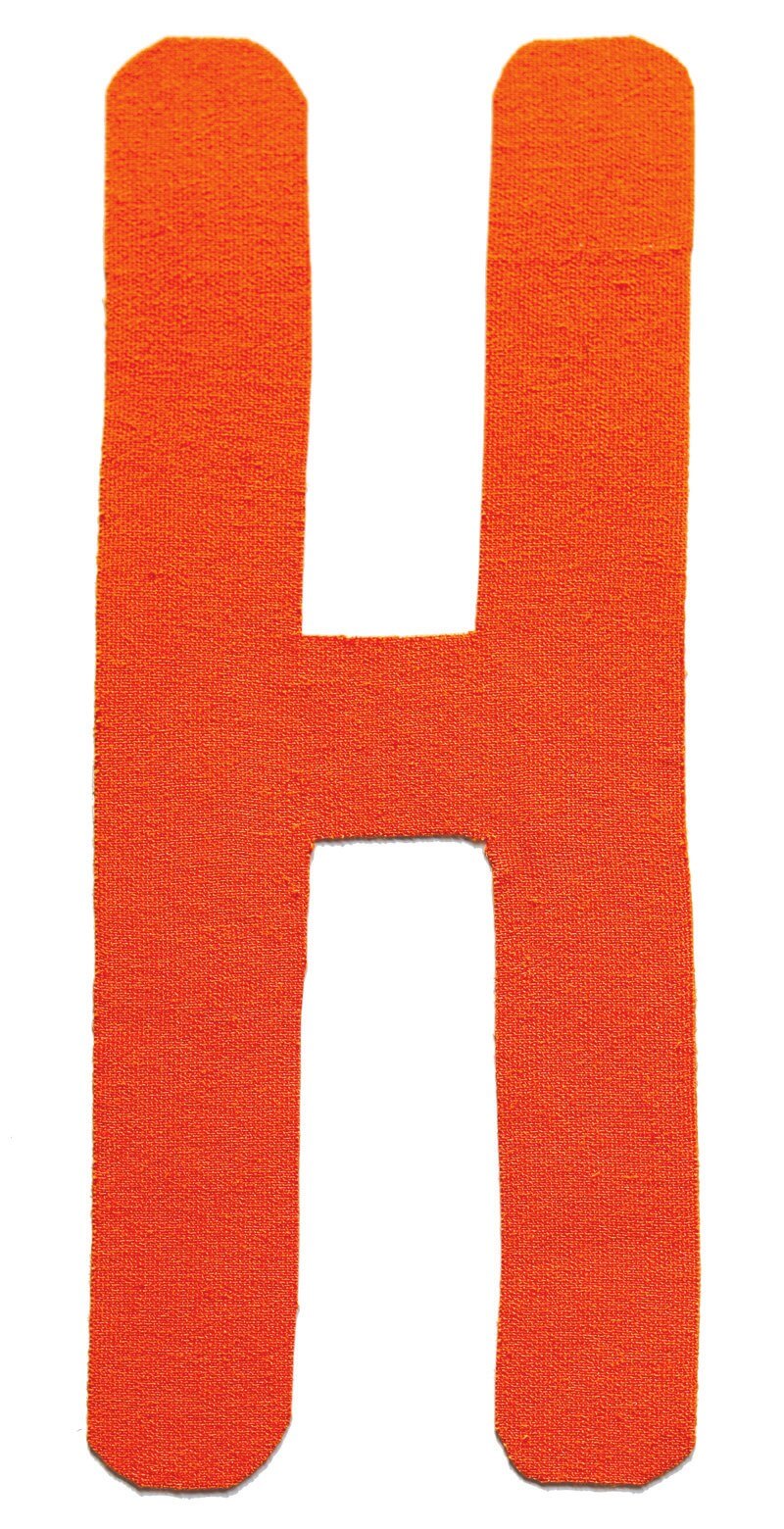 The H shape kinesiology tape cut