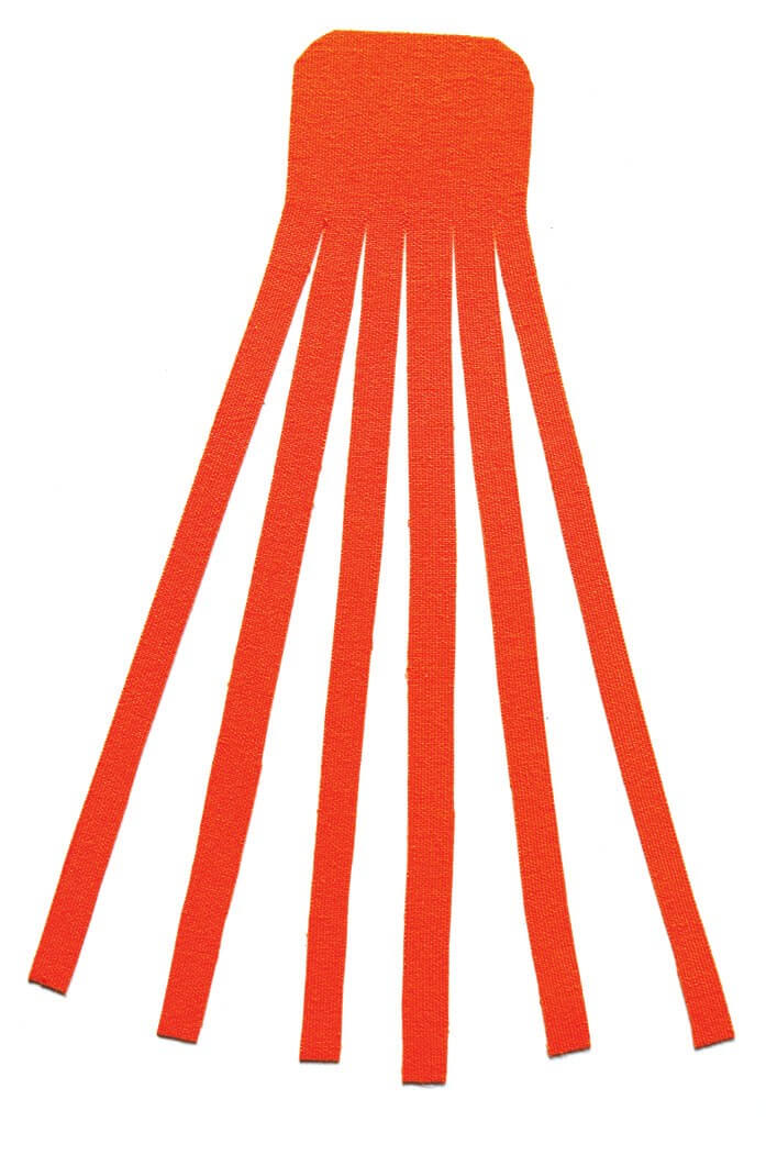 The Lymphatic shape kinesiology tape cut
